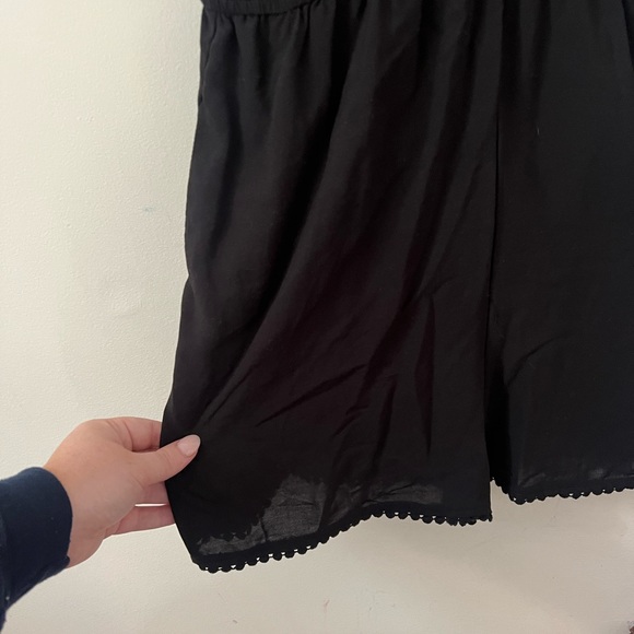 Women’s Mossimo Black Spaghetti Strap Romper with Bottom Hem Detail | Target - Picture 2 of 5